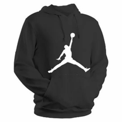 Moletom Blusa de Frio Estampa Basquete Capuz Bolso Canguru - Preto
