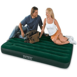 Colchão Casal Inflável Flocked Com Bomba Interna Intex - Verde