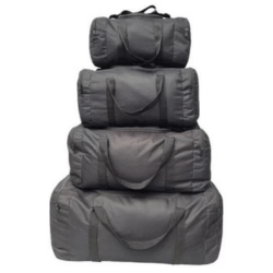 Kit 4 Malas Bolsas de Viagem Grande Médio Pequena Resistente Casual Passeio - Preto