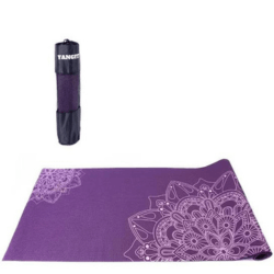 Tapete Yoga Mat Pilates PVC Ecológico 5mm Mandala Yangfit - Roxo