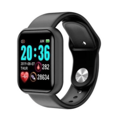 Relogio Inteligente Smartwatch D20 Monitor de batimentos cardíacos COR PRETO - Smart Bracelet D20 - Preto
