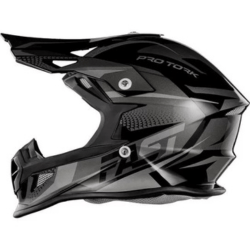 Capacete Motocross Trilha Enduro Pro Tork Fast Tech - Preto+Cinza
