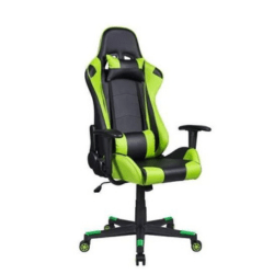 Cadeira Gamer Pelegrin em Couro PU Reclinável PEL-3012 Preta e Verde - Verde