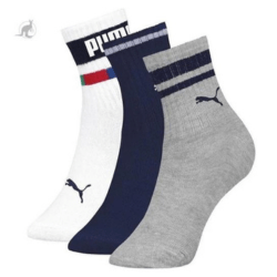 Kit 3 pares de meias Cano Longo Infantil Masculina Puma Algodão 2720 - Cinza