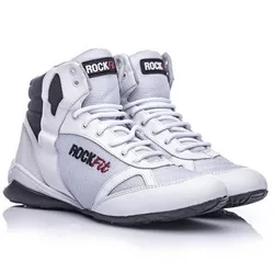 BOTA DE TREINO ROCK FIT PRESS EM COURO BRANCO