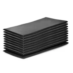 Kit 10 Colchonetes De Espuma Para Academia E Ginástica - Preto
