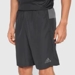 Short Adidas Tactel Colorblock Masculino - Preto+Cinza