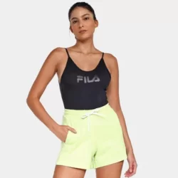 Body Fila Letter Estampado Feminino - Preto
