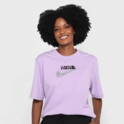 Camiseta Nike Sportswear Boxy FW Feminina - Lilás