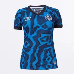 Camisa Grêmio III 21/22 s/n° Torcedor Umbro Feminina - Preto+Azul
