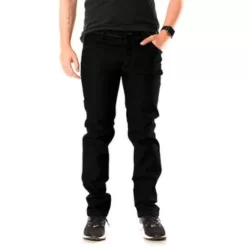 Calça Jeans Plus Size Masculina Tradicional com Elastano Preta - Preto