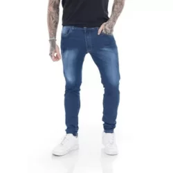 Calça Super Skinny Premium Blue Dark Masculino - Azul - Jeans