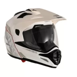 Capacete Motocross X11 Crossover Solides On e Off Road - Branco